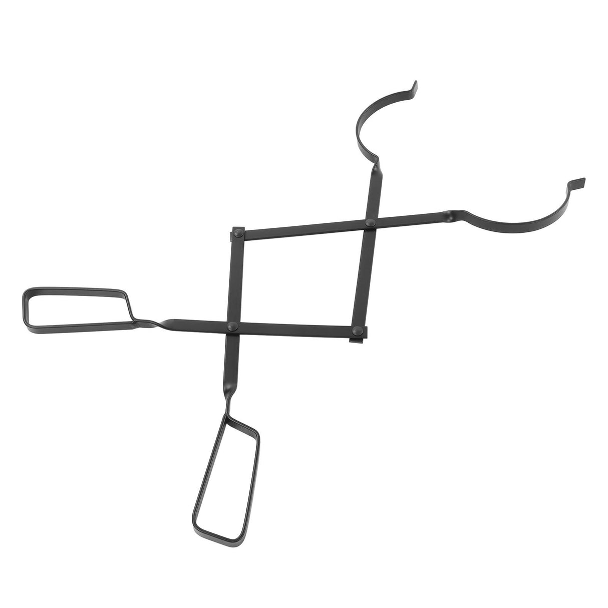 Fireplace Tong Iron Campfire Firewood Tong Log Grabber with Enlarging Clamp for Indoor Outdoor