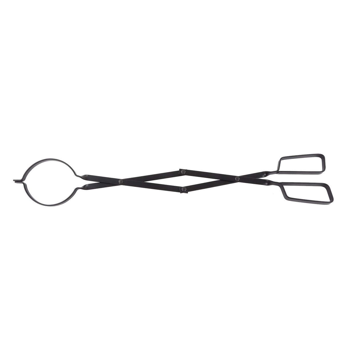Fireplace Tong Iron Campfire Firewood Tong Log Grabber with Enlarging Clamp for Indoor Outdoor