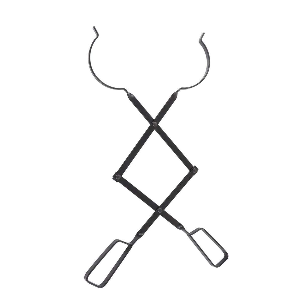 Fireplace Tong Iron Campfire Firewood Tong Log Grabber with Enlarging Clamp for Indoor Outdoor