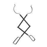 Fireplace Tong Iron Campfire Firewood Tong Log Grabber with Enlarging Clamp for Indoor Outdoor