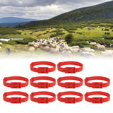 10PCS Goat Collar PU 23 Inch Adjustable Livestock Collar for Farm Animal Cow Horse Sheep Red