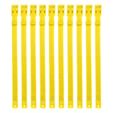 10PCS Goat Collar PU 23 Inch Adjustable Livestock Collar for Farm Animal Cow Horse Sheep Yellow - Front View