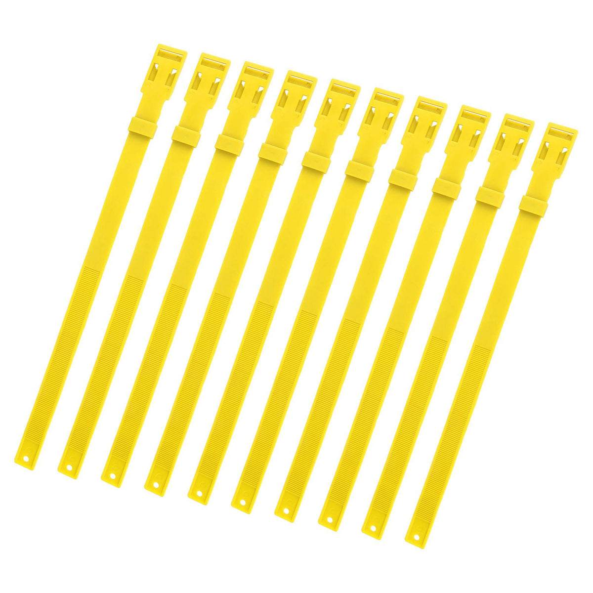 10PCS Goat Collar PU 23 Inch Adjustable Livestock Collar for Farm Animal Cow Horse Sheep Yellow