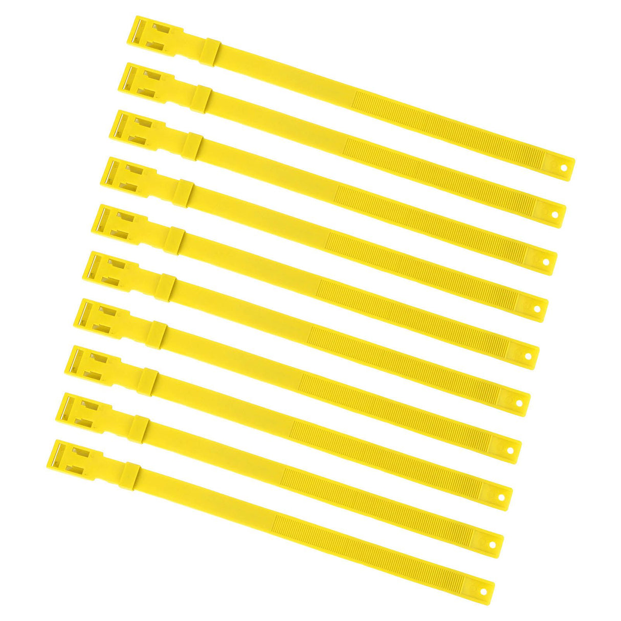 10PCS Goat Collar PU 23 Inch Adjustable Livestock Collar for Farm Animal Cow Horse Sheep Yellow