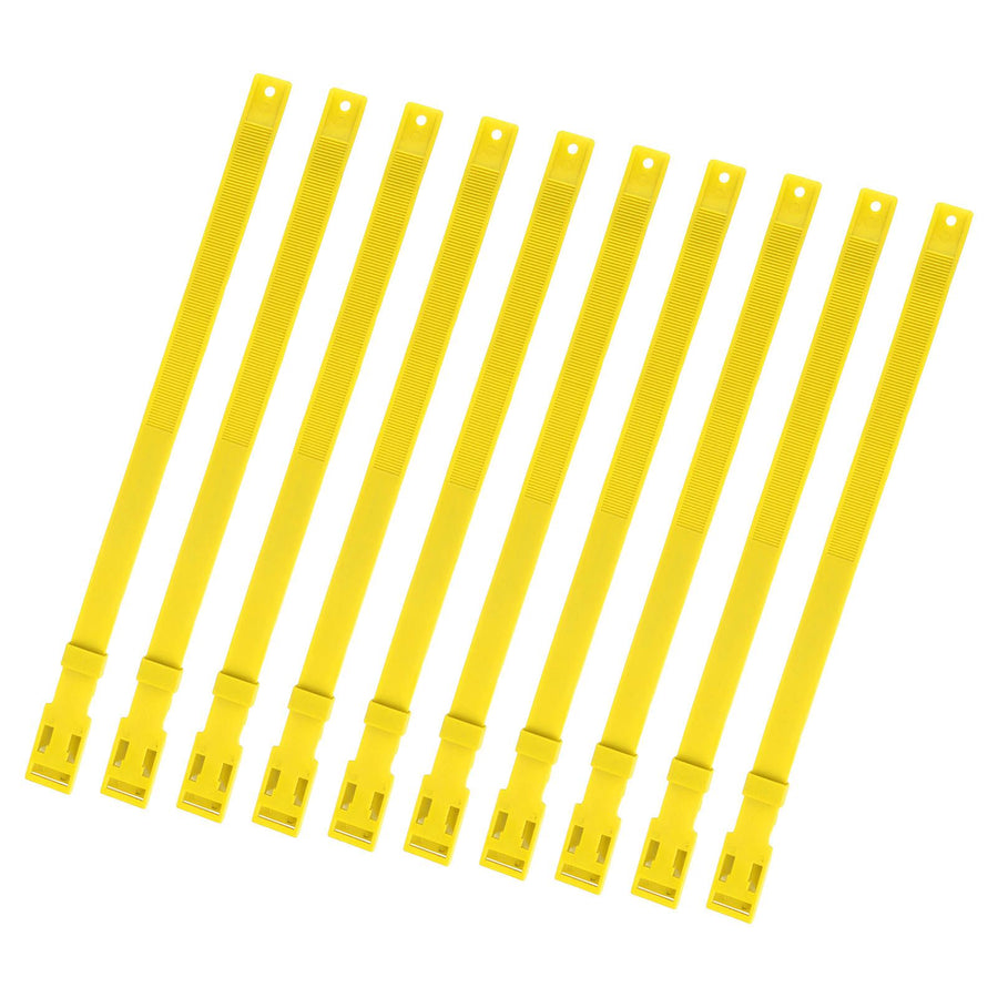 10PCS Goat Collar PU 23 Inch Adjustable Livestock Collar for Farm Animal Cow Horse Sheep Yellow
