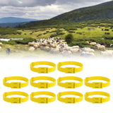 10PCS Goat Collar PU 23 Inch Adjustable Livestock Collar for Farm Animal Cow Horse Sheep Yellow - Extra Image