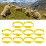 10PCS Goat Collar PU 23 Inch Adjustable Livestock Collar for Farm Animal Cow Horse Sheep Yellow