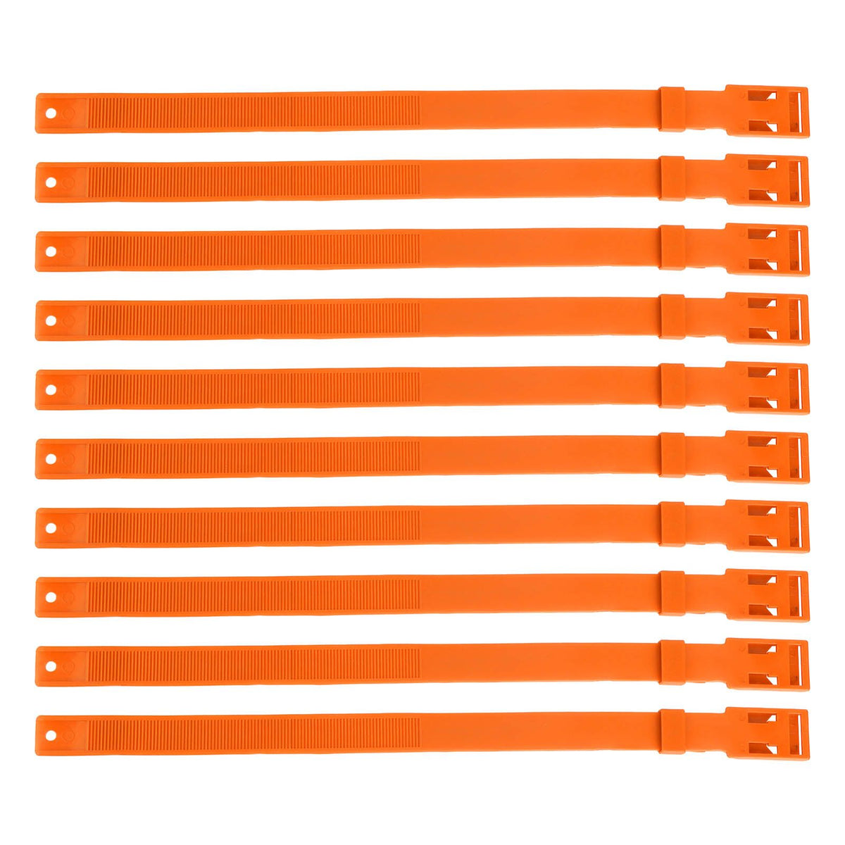 10PCS Goat Collar PU 23 Inch Adjustable Livestock Collar for Farm Animal Cow Horse Sheep Orange