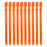 10PCS Goat Collar PU 23 Inch Adjustable Livestock Collar for Farm Animal Cow Horse Sheep Orange - Front View