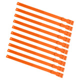 10PCS Goat Collar PU 23 Inch Adjustable Livestock Collar for Farm Animal Cow Horse Sheep Orange - Side View
