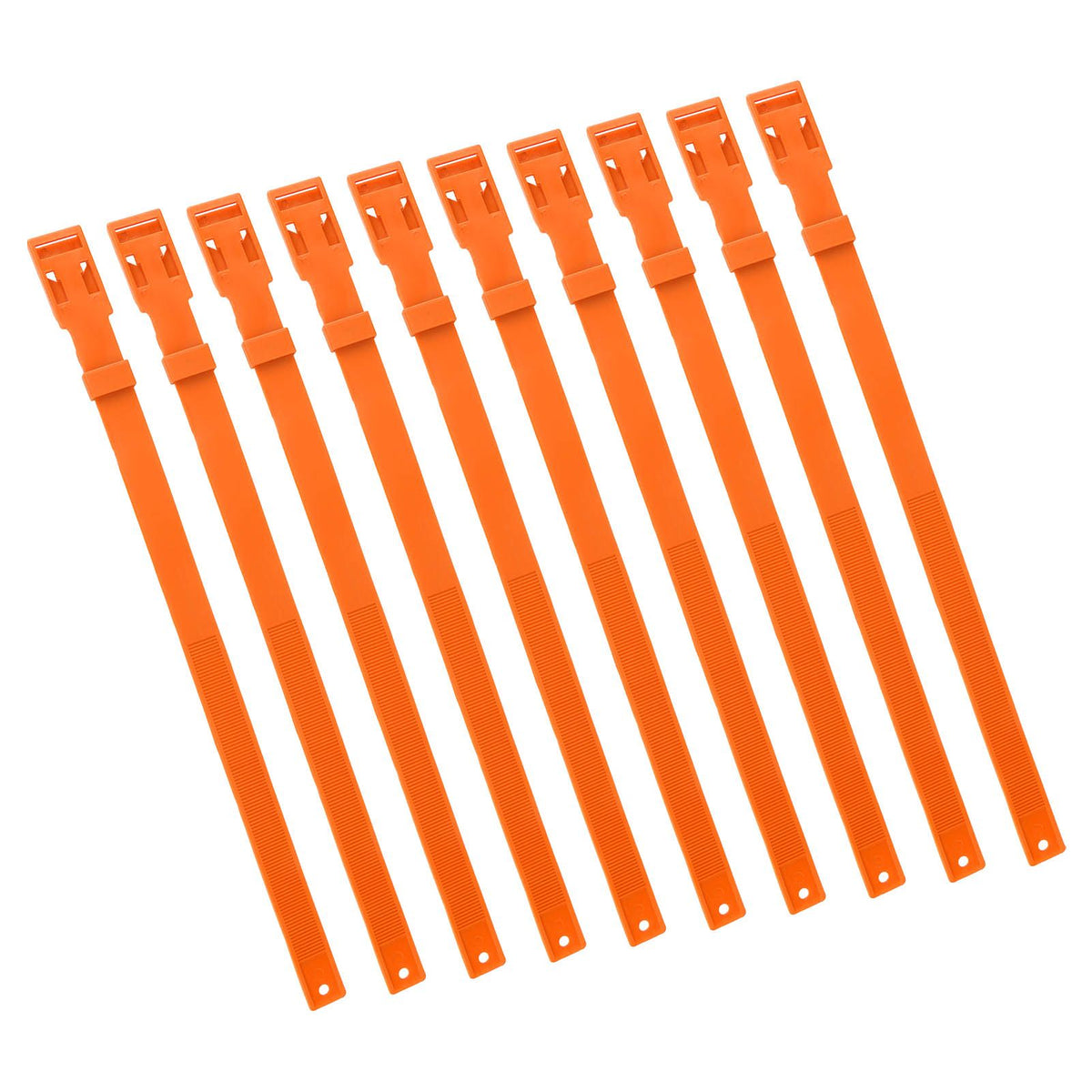 10PCS Goat Collar PU 23 Inch Adjustable Livestock Collar for Farm Animal Cow Horse Sheep Orange