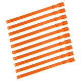 10PCS Goat Collar PU 23 Inch Adjustable Livestock Collar for Farm Animal Cow Horse Sheep Orange - Close-Up Angle