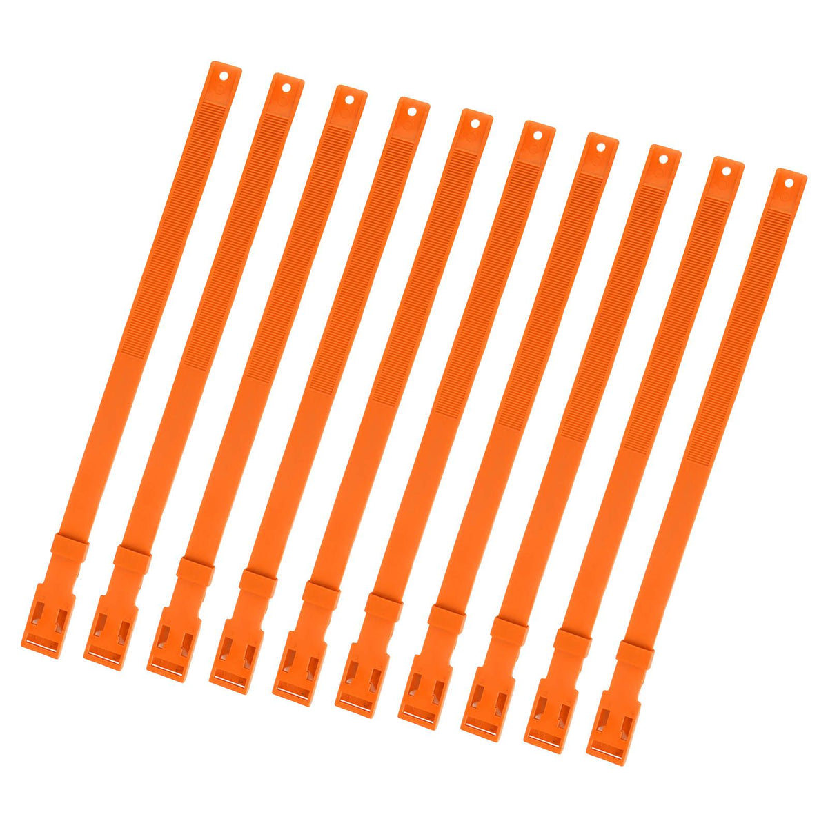 10PCS Goat Collar PU 23 Inch Adjustable Livestock Collar for Farm Animal Cow Horse Sheep Orange