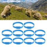 10PCS Goat Collar PU 23 Inch Adjustable Livestock Collar for Farm Animal Cow Horse Sheep Blue - Extra Image