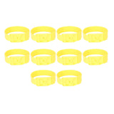10Pcs Goat Collar Sheep Identification Bands Livestock Marking Ring Farming Equipment 36cm Yellow