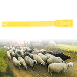 10Pcs Goat Collar Sheep Identification Bands Livestock Marking Ring Farming Equipment 36cm Yellow