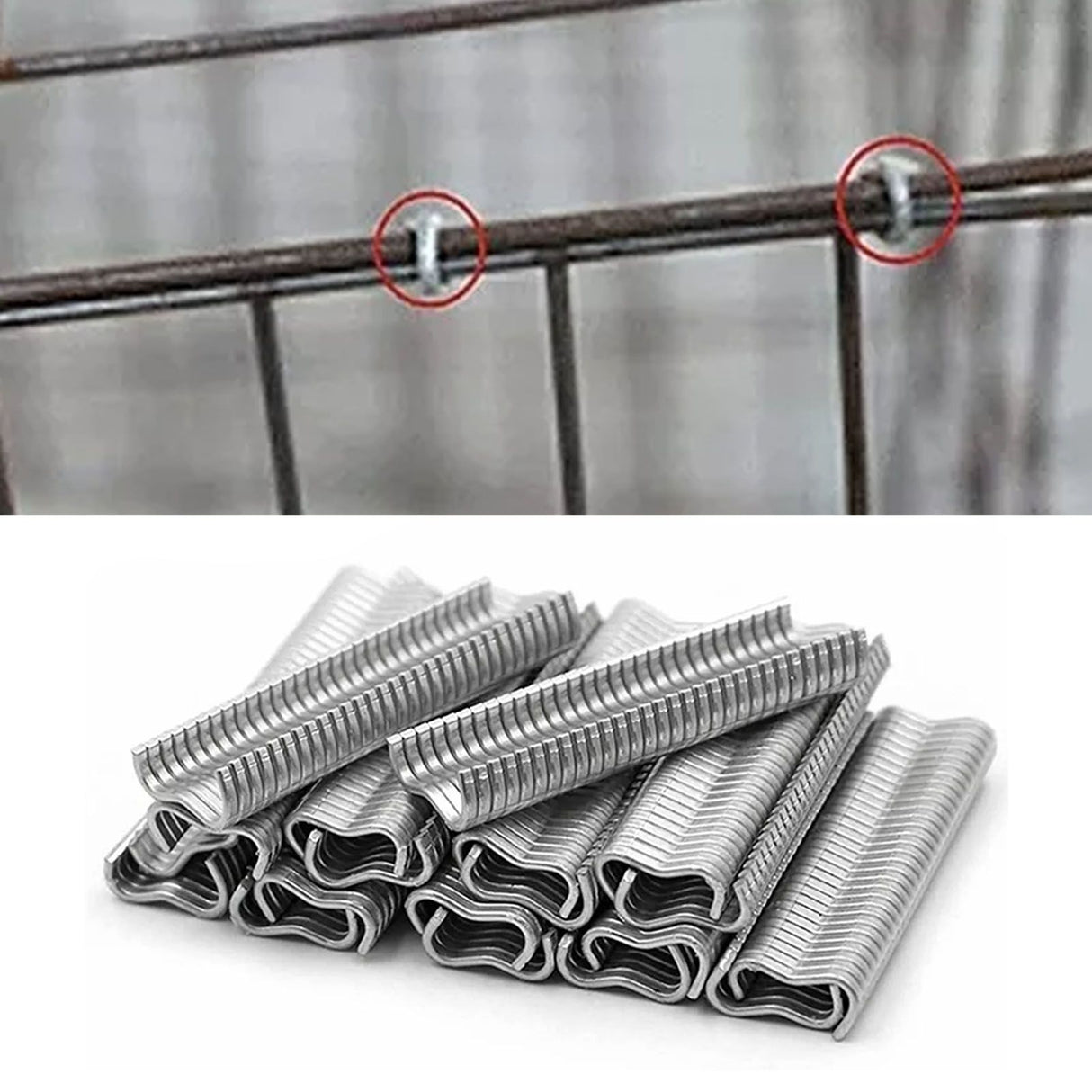 2400Pcs Animal Cages Installation M Shape Nails Metal Chicken Coop Wire Clip Buckles Type M Nails