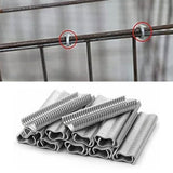 2400Pcs Animal Cages Installation M Shape Nails Metal Chicken Coop Wire Clip Buckles Type M Nails - 45-Degree Angle