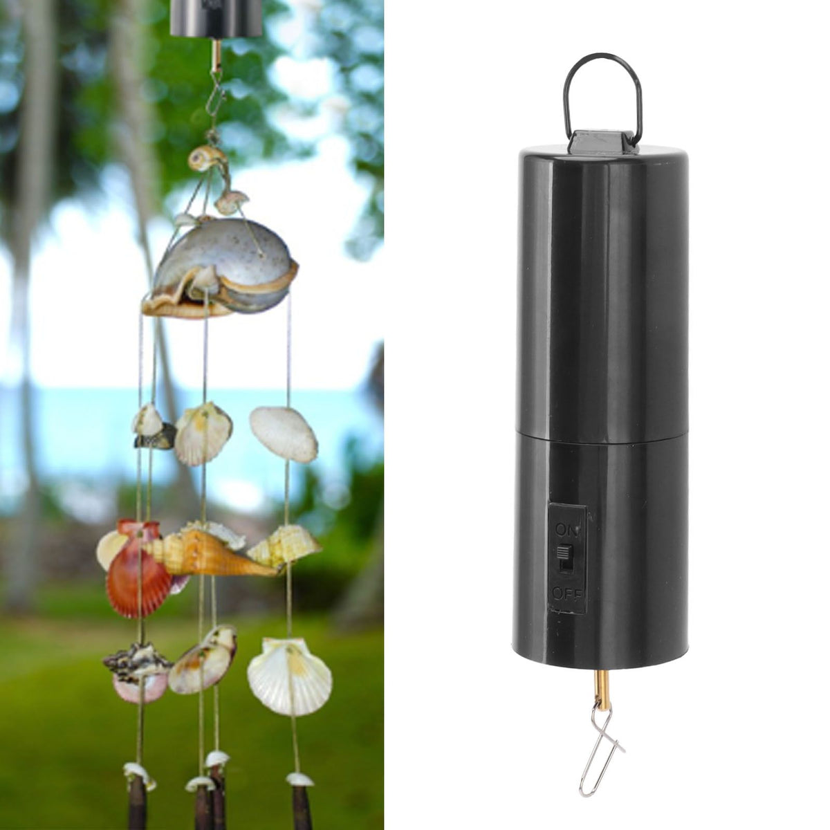 Battery Operated Hanging Display Wind Spinner Motor Hanging Black Rotating Motor for Wind Spinner Wind Chimes Garden Decor