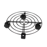 Flower Pot Roller Stand 50kg Load Capacity Rust Prevention Iron Easy to Move Plant Caddy with Wheels for Wine Barrels