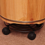 Flower Pot Roller Stand 50kg Load Capacity Rust Prevention Iron Easy to Move Plant Caddy with Wheels for Wine Barrels - Extra Image