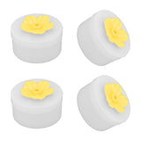 4pcs Hummingbird Feeder Flower Shaped Handheld Bird Feeder Wild Bird Feeding Tool for Outdoor Garden Yard Yellow
