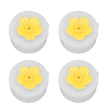 4pcs Hummingbird Feeder Flower Shaped Handheld Bird Feeder Wild Bird Feeding Tool for Outdoor Garden Yard Yellow