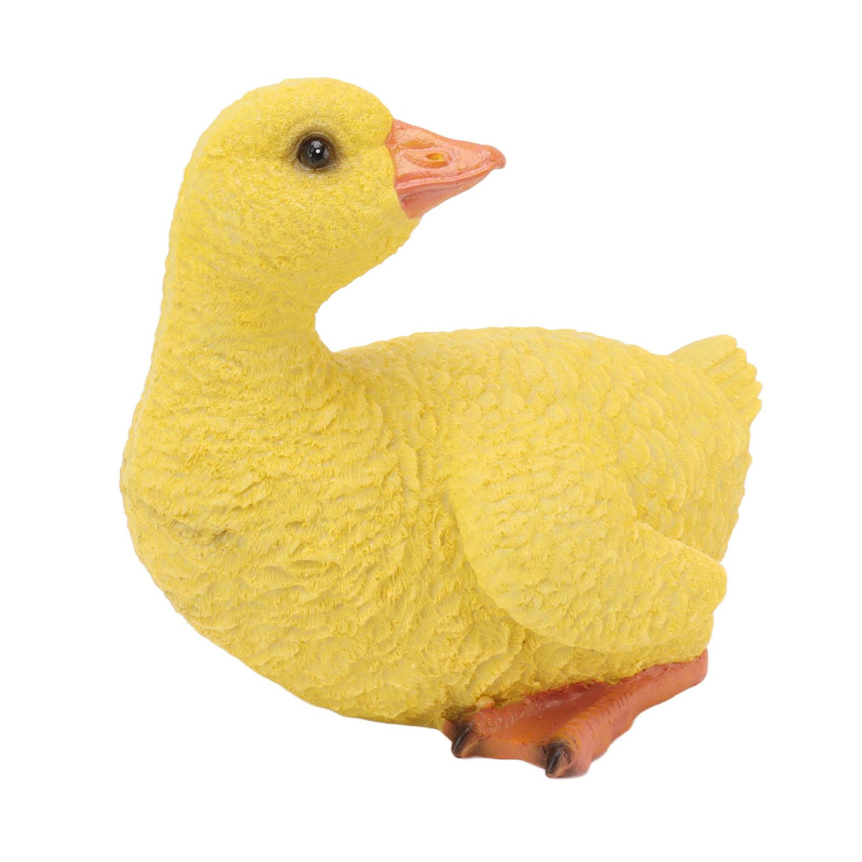 Duck Ornament Resin Weather Resistant Cute Vivid Expression Duck Statues Sculpture for Garden Yard Pond Yellow