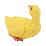 Duck Ornament Resin Weather Resistant Cute Vivid Expression Duck Statues Sculpture for Garden Yard Pond Yellow