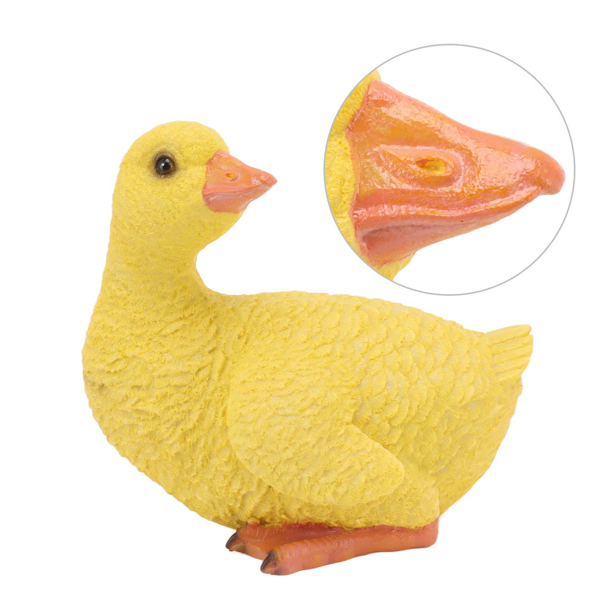 Duck Ornament Resin Weather Resistant Cute Vivid Expression Duck Statues Sculpture for Garden Yard Pond Yellow