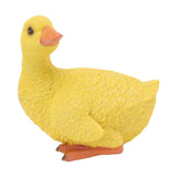 Duck Ornament Resin Weather Resistant Cute Vivid Expression Duck Statues Sculpture for Garden Yard Pond Yellow - Extra Image