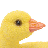 Duck Ornament Resin Weather Resistant Cute Vivid Expression Duck Statues Sculpture for Garden Yard Pond Yellow