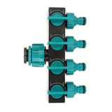 4 Way Water Splitter Garden Irrigation Watering Adapter Hose Connector for Garden Watering Lawn Maintenance European Faucet