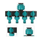 4 Way Water Splitter Garden Irrigation Watering Adapter Hose Connector for Garden Watering Lawn Maintenance European Faucet