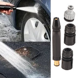 Hose Nozzle G1/2 Engineering Plastic High Pressure Spray Nozzle with Aluminum Alloy PVC Joint for Garden Car - Rear View