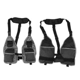 Fly Fishing Vest Breathable Lightweight Black Grey Oxford Cloth Multi Pocket Waistcoat for Camping - Extra Image