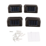 4 Pcs Solar Step Light White Lighting Waterproof High Strength Solar LED Deck Light Outdoor Stair Lamp