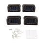 4 Pcs Solar Step Light White Lighting Waterproof High Strength Solar LED Deck Light Outdoor Stair Lamp