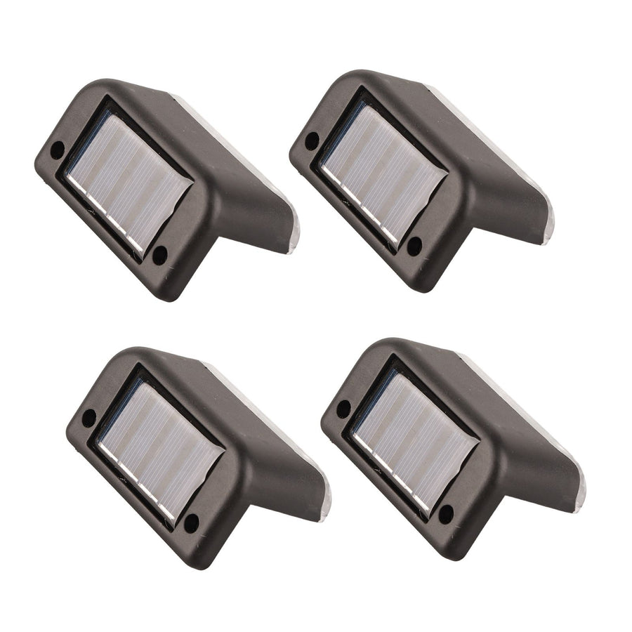 4 Pcs Solar Step Light White Lighting Waterproof High Strength Solar LED Deck Light Outdoor Stair Lamp
