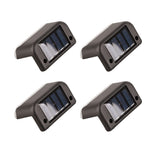 4 Pcs Solar Step Light White Lighting Waterproof High Strength Solar LED Deck Light Outdoor Stair Lamp