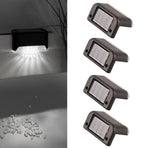 4 Pcs Solar Step Light White Lighting Waterproof High Strength Solar LED Deck Light Outdoor Stair Lamp