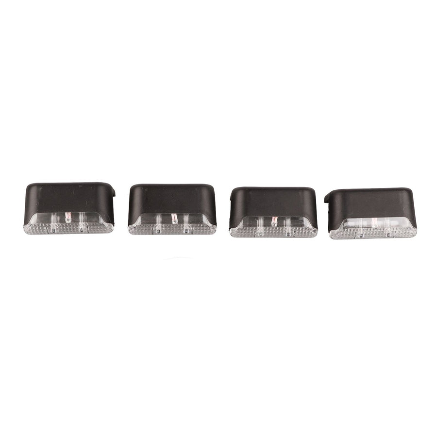 4 Pcs Solar Step Light White Lighting Waterproof High Strength Solar LED Deck Light Outdoor Stair Lamp