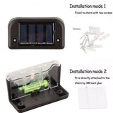 4 Pcs Solar Step Light White Lighting Waterproof High Strength Solar LED Deck Light Outdoor Stair Lamp