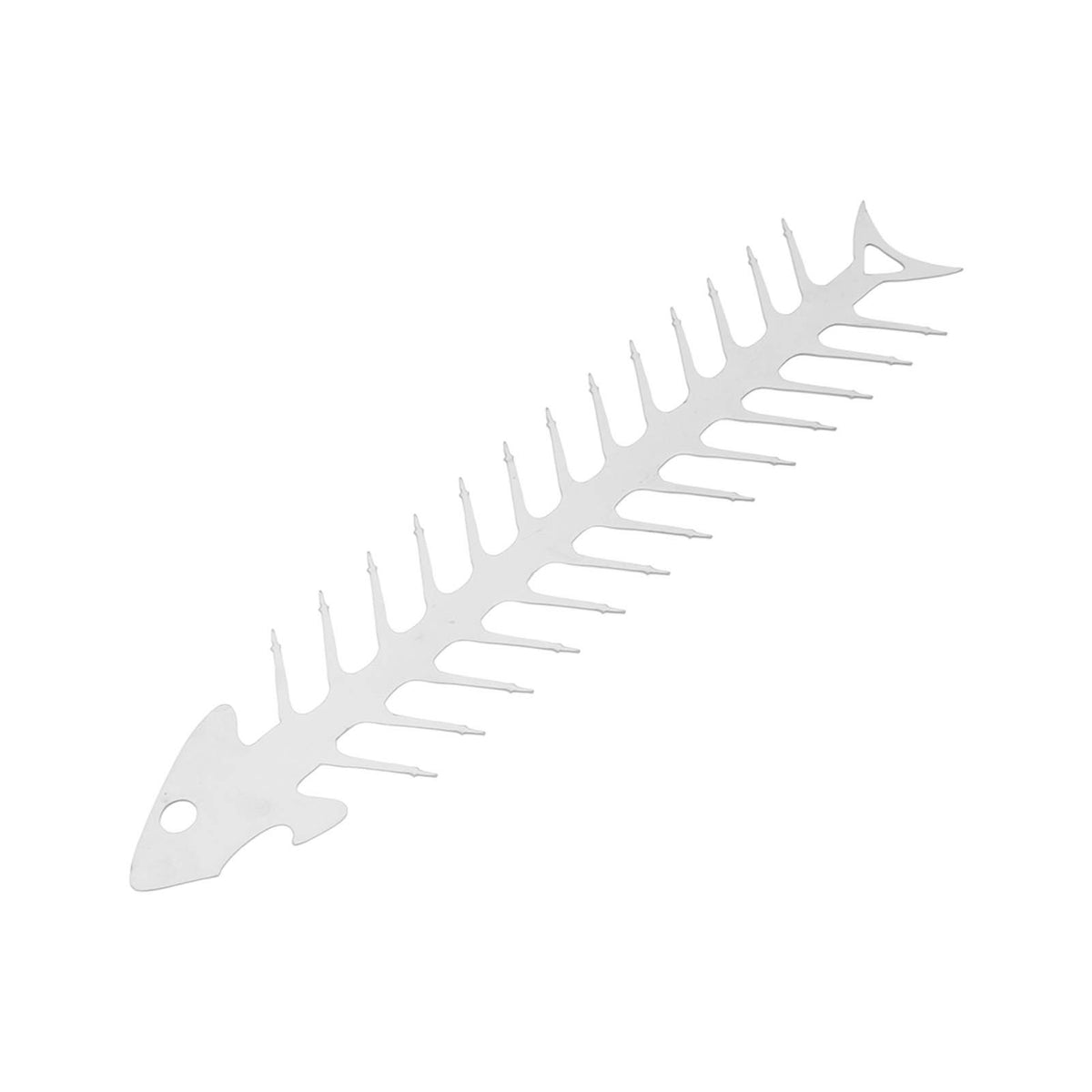 Flat Double Pronged Skewers Stainless Steel Reusable BBQ Skewers for Meet Kitchen Camping Fish Shape