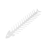 Flat Double Pronged Skewers Stainless Steel Reusable BBQ Skewers for Meet Kitchen Camping Fish Shape - Side View