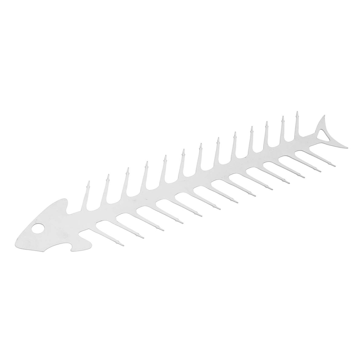 Flat Double Pronged Skewers Stainless Steel Reusable BBQ Skewers for Meet Kitchen Camping Fish Shape