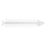 Flat Double Pronged Skewers Stainless Steel Reusable BBQ Skewers for Meet Kitchen Camping Fish Shape - Rear View