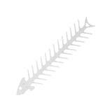 Flat Double Pronged Skewers Stainless Steel Reusable BBQ Skewers for Meet Kitchen Camping Fish Shape - Close-Up Angle