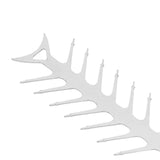 Flat Double Pronged Skewers Stainless Steel Reusable BBQ Skewers for Meet Kitchen Camping Fish Shape