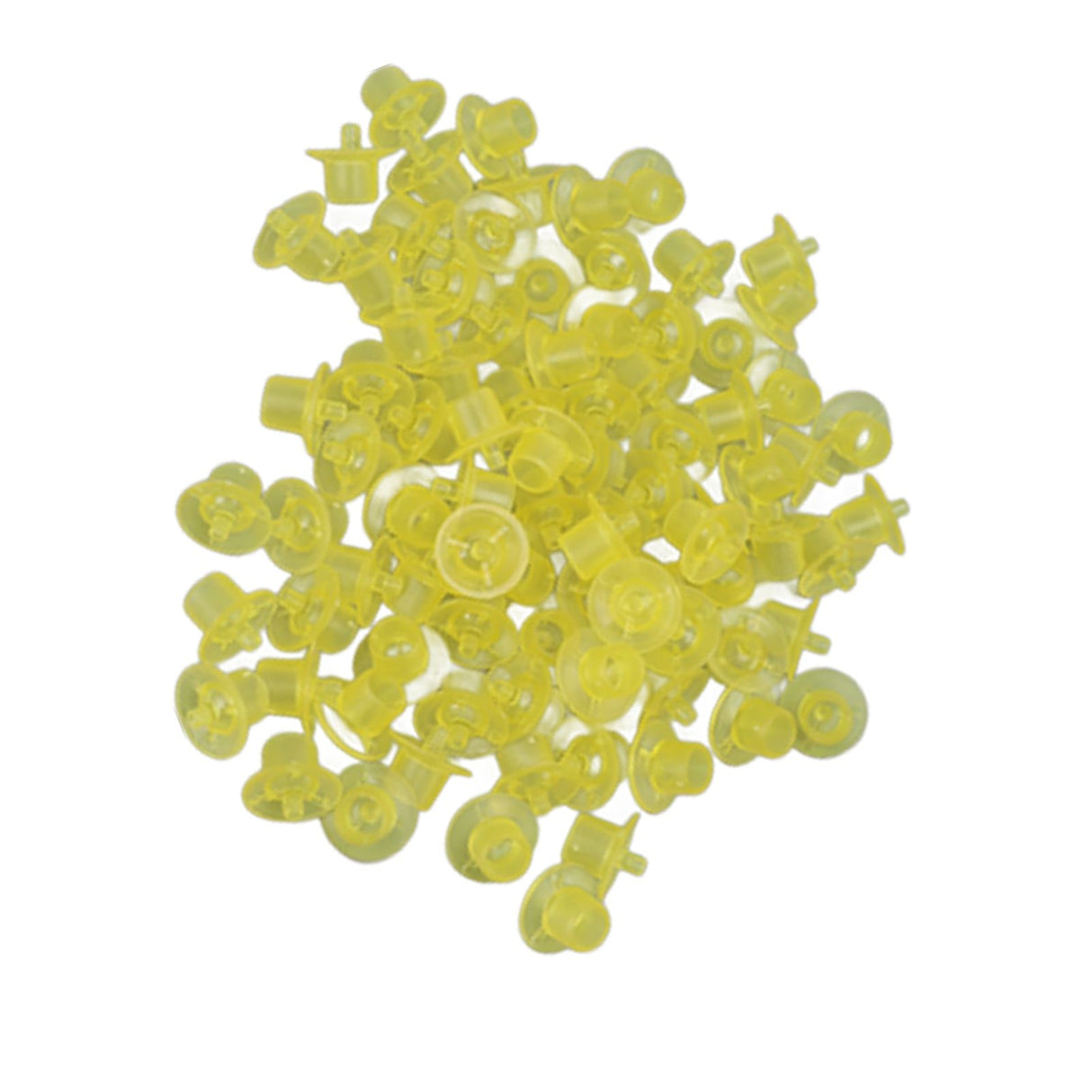 100PCS Queen Bee Rearing Cup Plastic Vivid Color Beekeeping Bee Cell Cup for Beekeeper Yellow